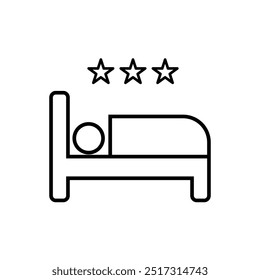 Bed Room Hotel and 3 Stars Facilities Icon