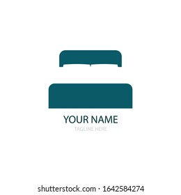 BED ROOM ICON LOGO VECTOR