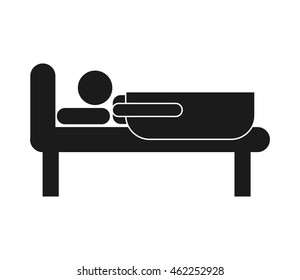 bed room silhouette icon vector illustration design