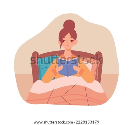 bed routine woman reading a book