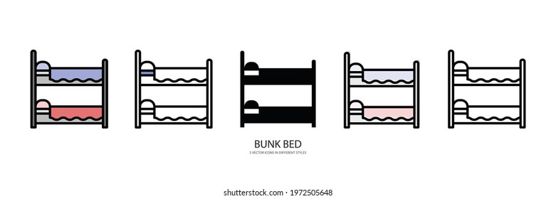 bed set vector type icon