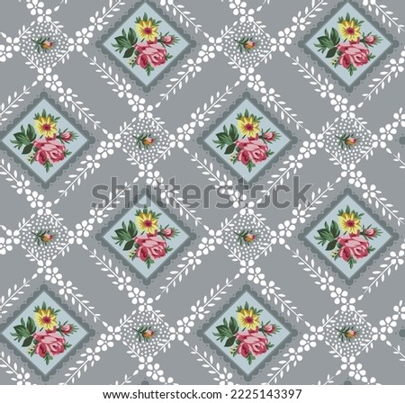 bed sheet designs pillow designs border style flower designs texture  All over textile digital and rotary print designs pattern  Stockfoto © 
