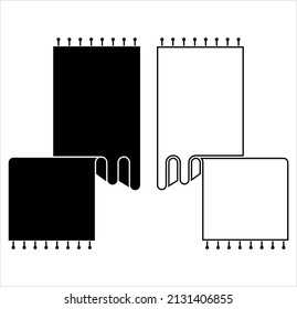 Bed Sheet Icon, Cloth Placed Above Below Bed Occupants, Mattress Vector Art Illustration