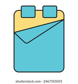 sábana con almohada dormitorio icono color Vector diseño Plantillas simples y modernas