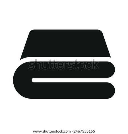 bed sheet with pillow bedroom icon glyph vector design templates simple and modern