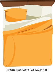 Bed Sheet Pillow Top View Bed Vector