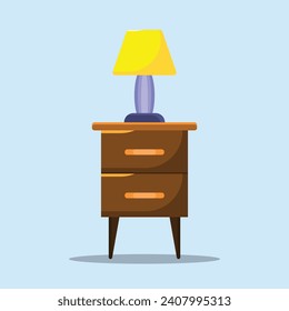 Bed side table icon. Subtable to place on hotel, interior, etc.