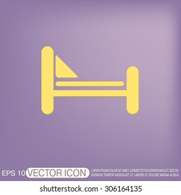 bed sign. symbol or hotel stay.