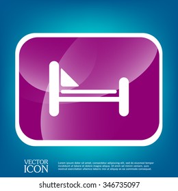 bed sign. symbol or hotel stay.