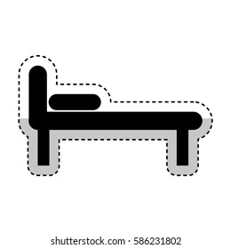 bed silhouette isolated icon