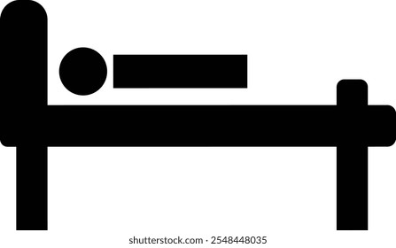 bed silhouette vector design vector on white background.