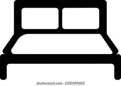 bed silhouette vector design with white background