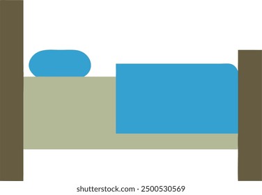 Bed simple design, basic vector. 