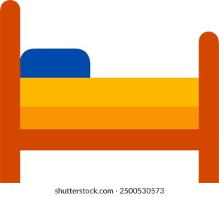 Bed simple design, basic vector. 