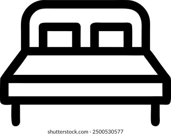 Bed simple design, basic vector. 