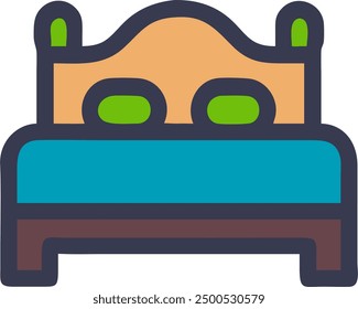 Bed simple design, basic vector. 