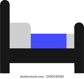 Bed simple design, basic vector. 