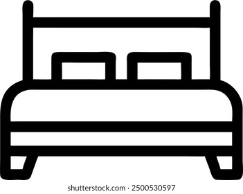 Bed simple design, basic vector. 