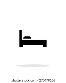 Bed simple icon on white background. Vector illustration.