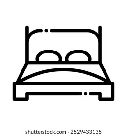 Cama de iconos simples Ilustración vectorial