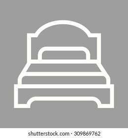 Bed, single, room icon vector image.Can also be used for furniture design. Suitable for mobile apps, web apps and print media.