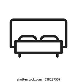 Bed, single, room icon vector image.Can also be used for hotel and restaurant. Suitable for mobile apps, web apps and print media.