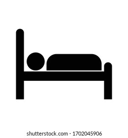 Bed, Sleep Icon On White Background