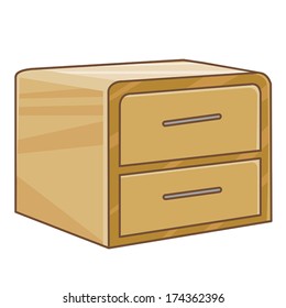 bed stand isolated illustration on white background