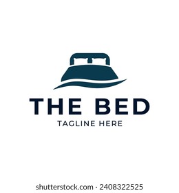 Bed store logo. Simple Furniture Bed Store Logo Template Vector
