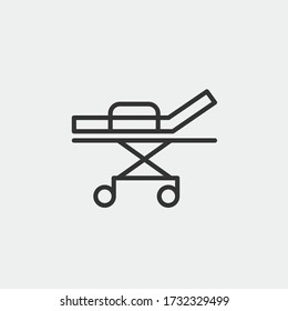 Señal de la ilustración del icono del vector de la extensión de la cama