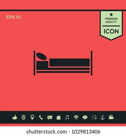 Bed symbol icon