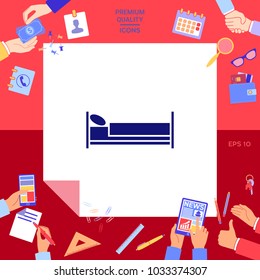 Bed symbol icon