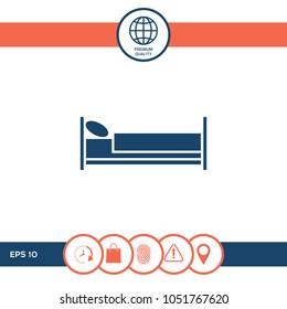 Bed symbol icon