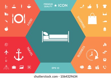 Bed symbol icon