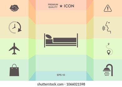 Bed symbol icon