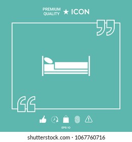 Bed symbol icon
