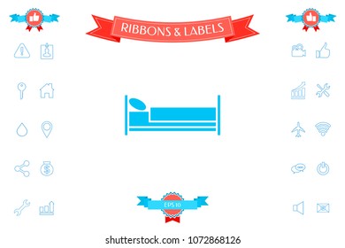 Bed symbol icon