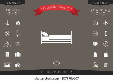 Bed symbol icon
