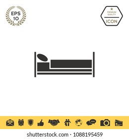 Bed symbol icon