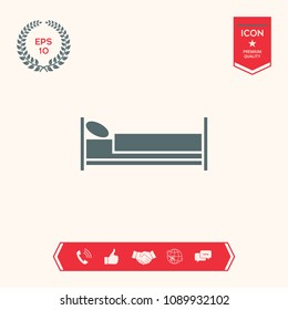 Bed symbol icon