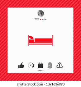 Bed symbol icon