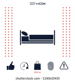 Bed symbol icon