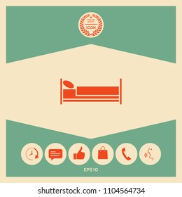Bed symbol icon