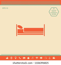 Bed symbol icon