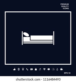 Bed symbol icon