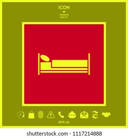 Bed symbol icon