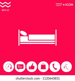 Bed symbol icon