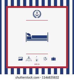 Bed symbol icon