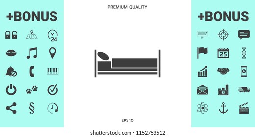 Bed symbol icon