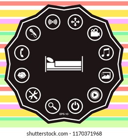 Bed symbol icon